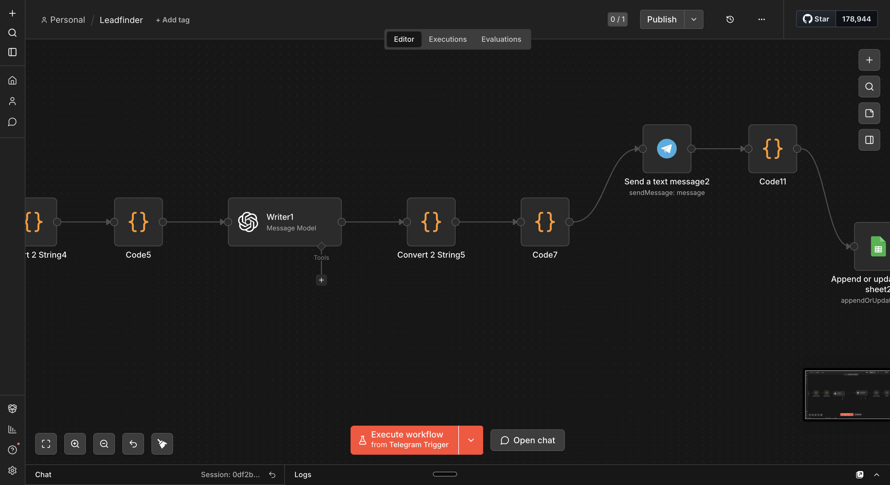 Writer und Follow Up Engine in n8n